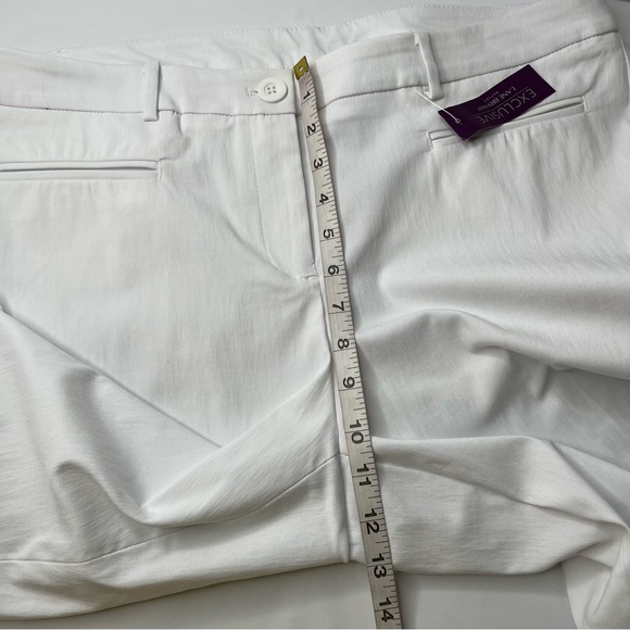 Lane Bryant White Straight Leg Pants Flat Front, New w/ Tags, Size 16 - Picture 10 of 10